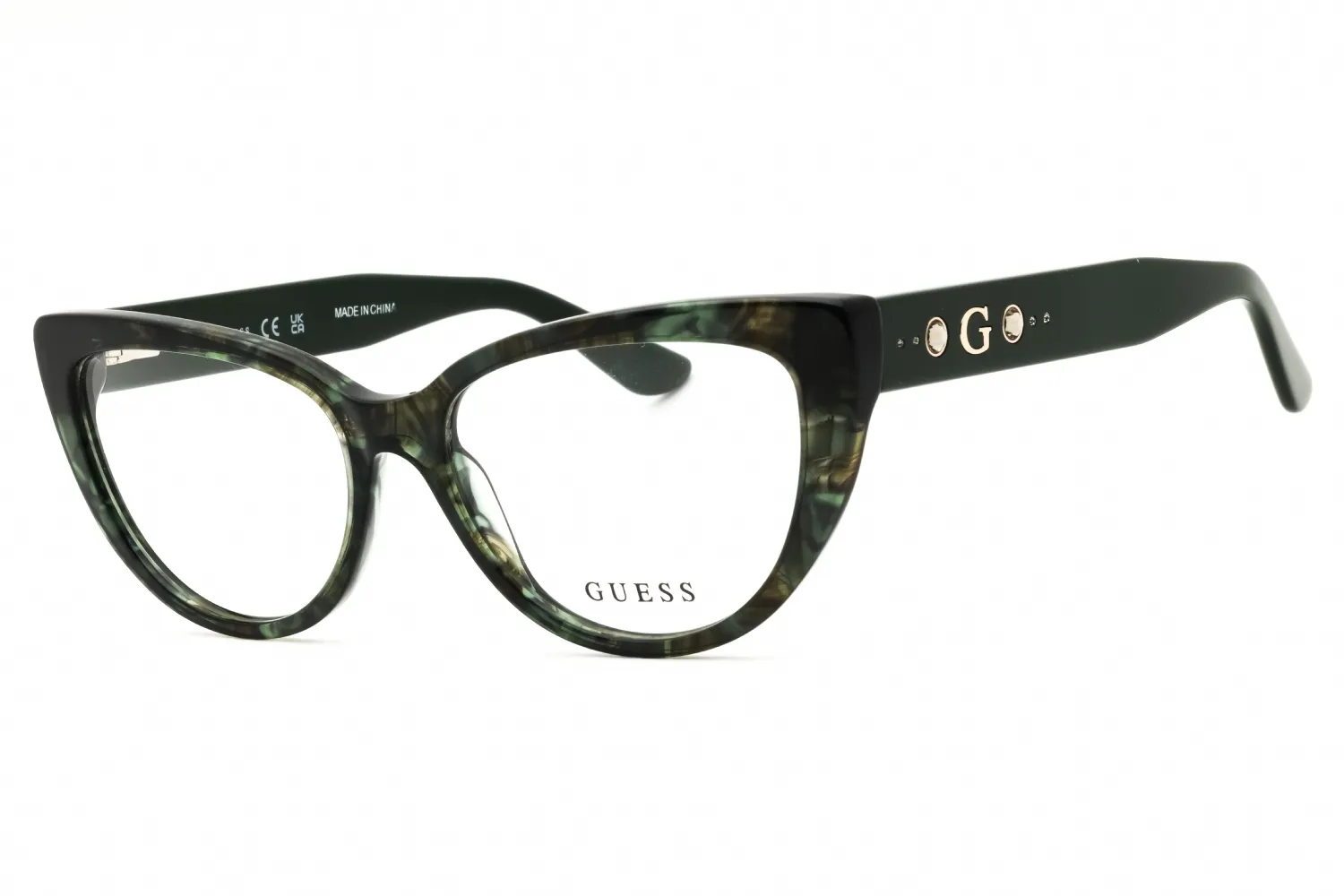 Guess GU50175 098 Eyeglasses Dark Green 54mm Women
