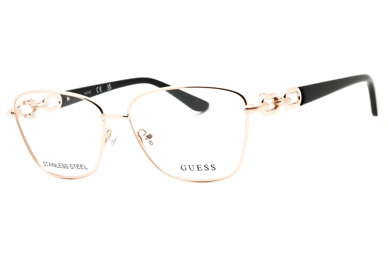 Guess GU50179 028 Eyeglasses Shiny Rose Gold 55mm Women