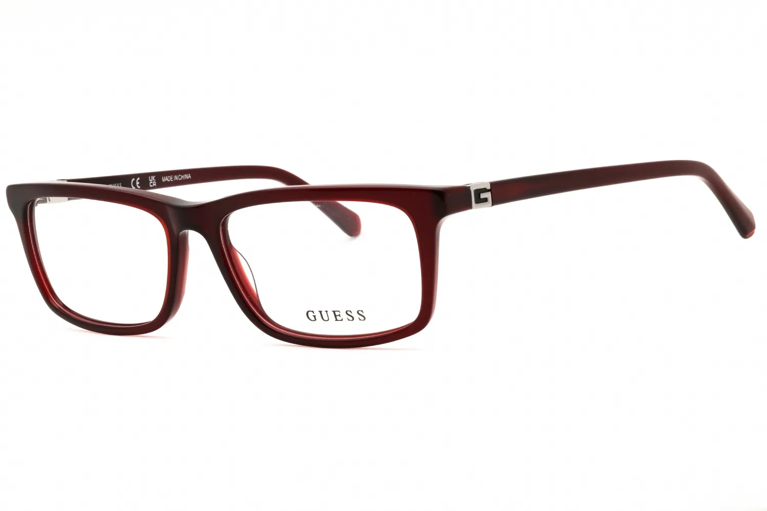 Guess GU50190 069 Eyeglasses Shiny Bordeaux 56mm Men