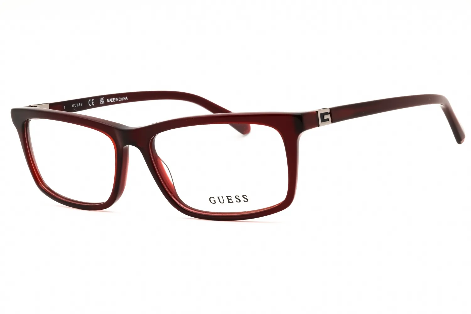 Guess GU50190 069 Eyeglasses Shiny Bordeaux 58mm Men