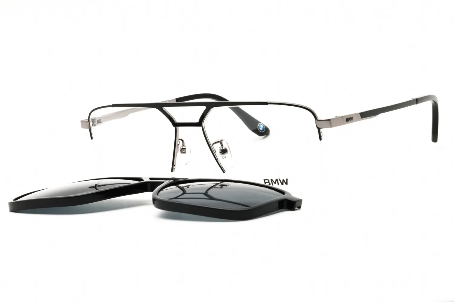 BMW BW5085-H 008 Eyeglasses Shiny Gunmetal 55mm Men