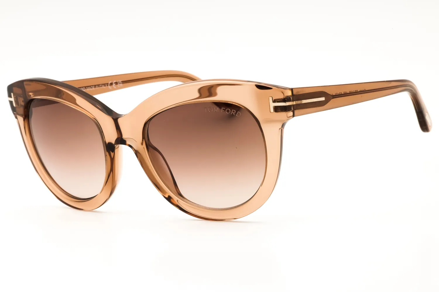 Tom Ford FT1189 45F Sunglasses Shiny Light Brown 53mm Women