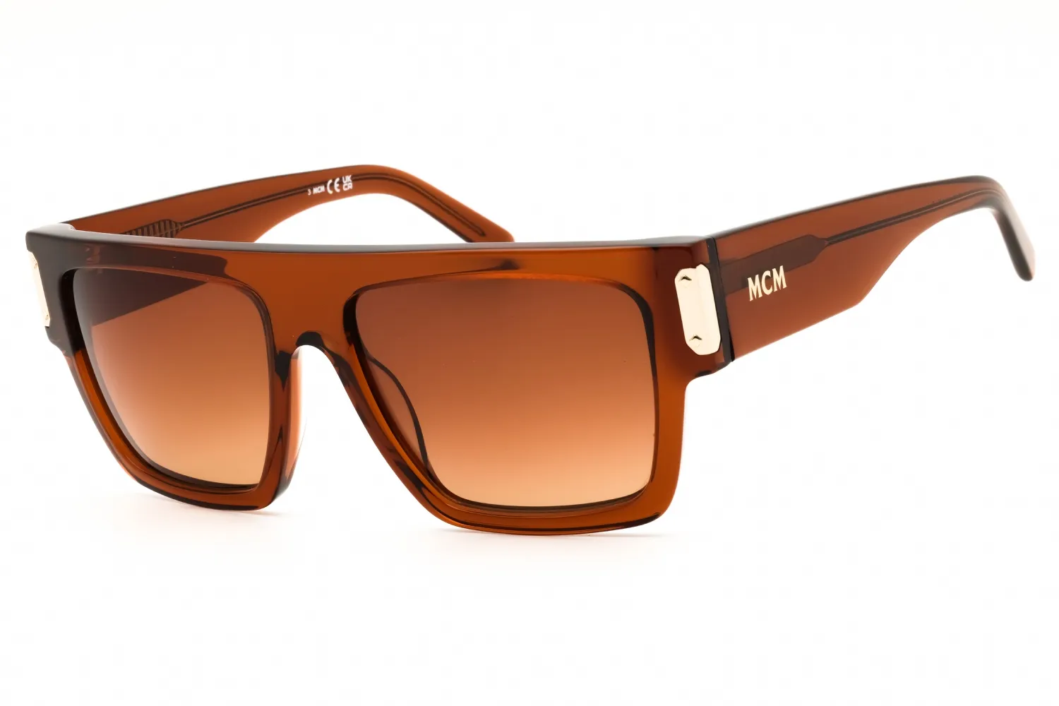 MCM MW0011 45F Sunglasses Shiny Light Brown 55mm Unisex