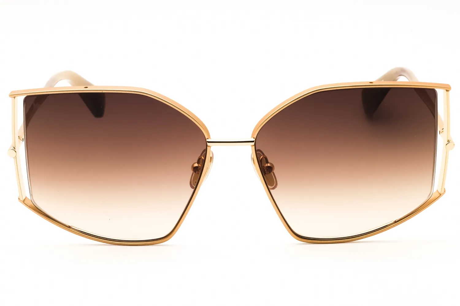 Max Mara MM0142 32F Sunglasses Gold 59mm Women 2