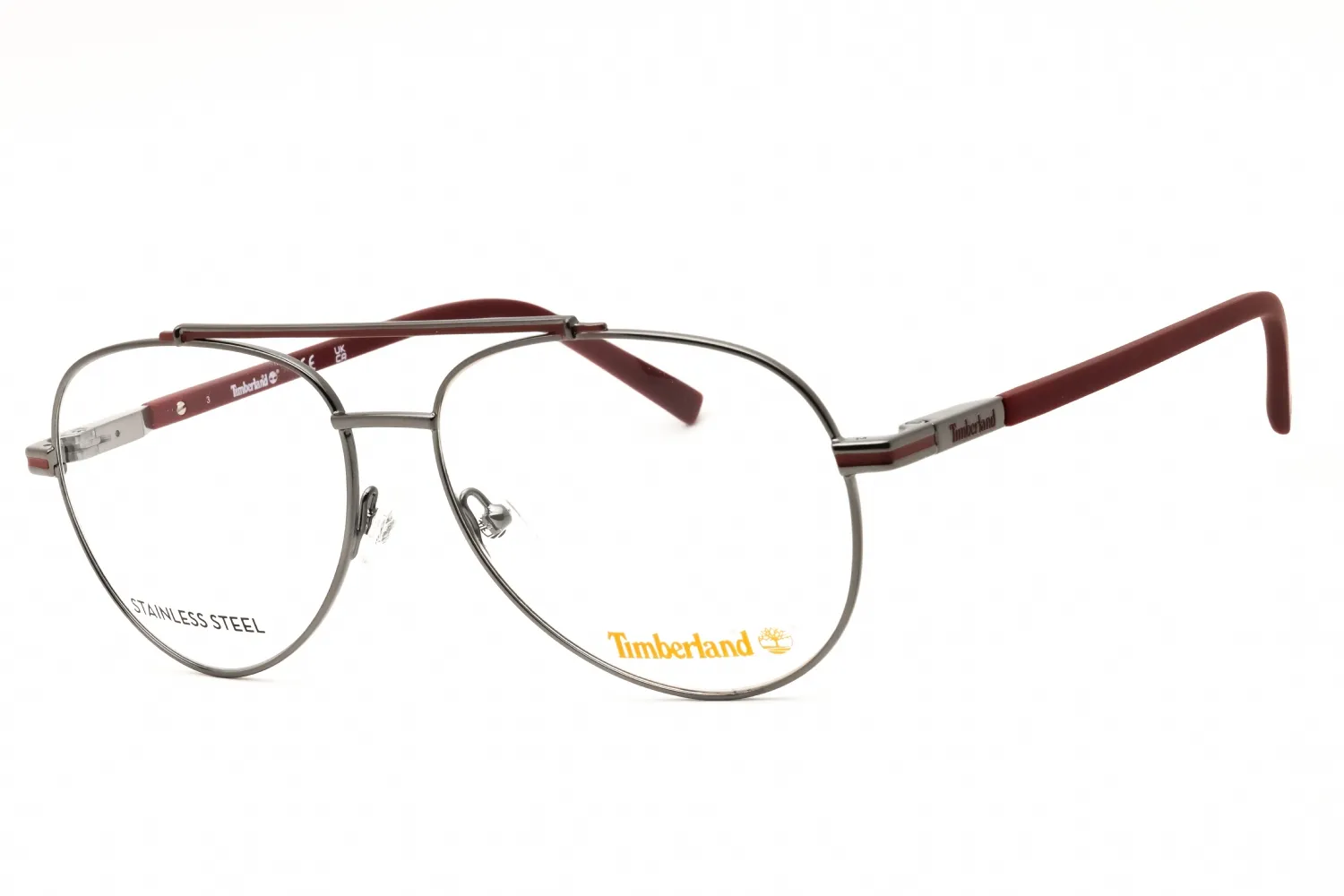 Timberland TB50050 006 Eyeglasses Shiny Dark Nickeltin 57mm Men