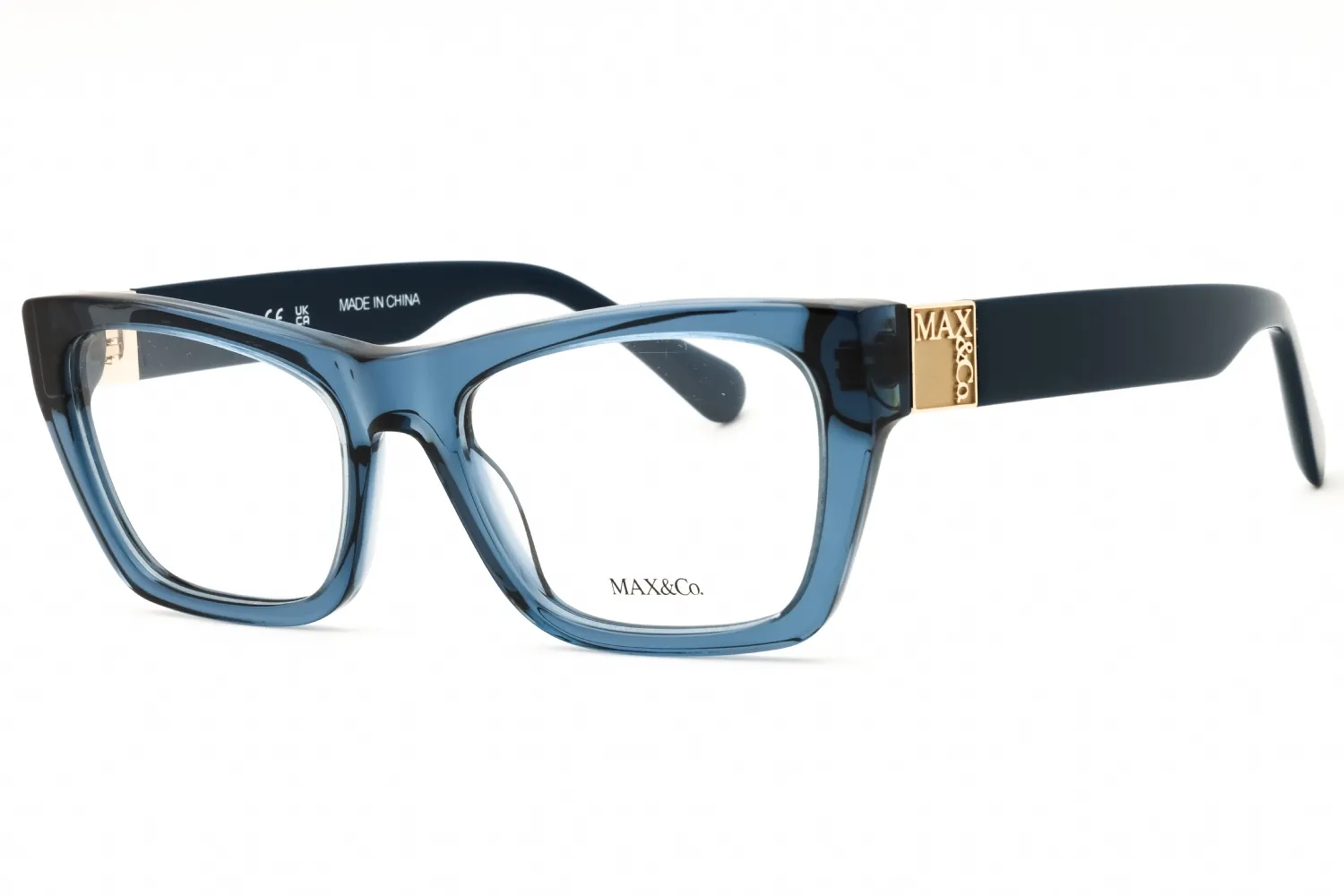 Max & Co MO5186 090 Eyeglasses Shiny Blue 53mm Women