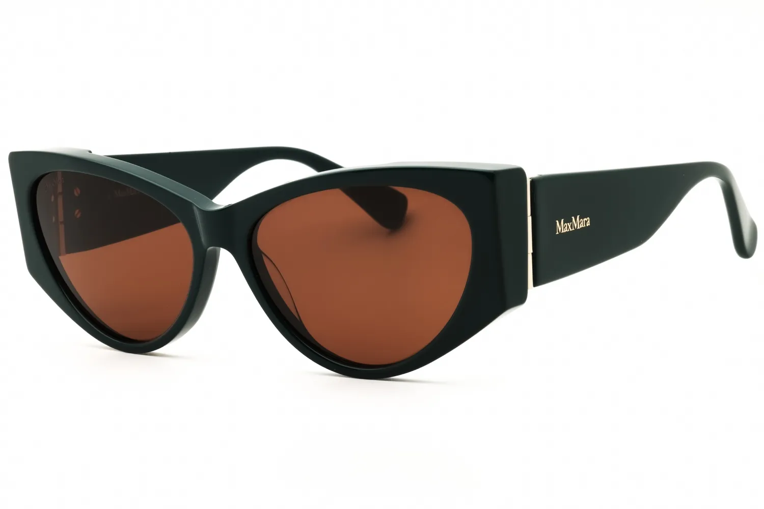 Max Mara MM0132 96E Sunglasses Shiny Dark Green 58mm Women