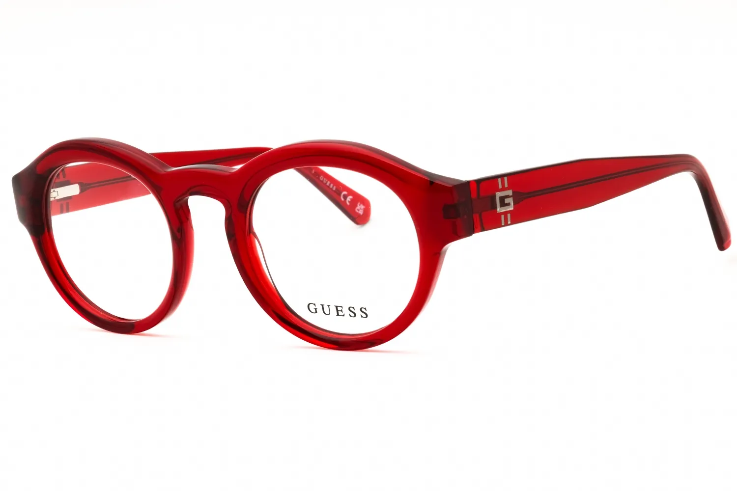 Guess GU50237 066 Eyeglasses Shiny Red 47mm Men