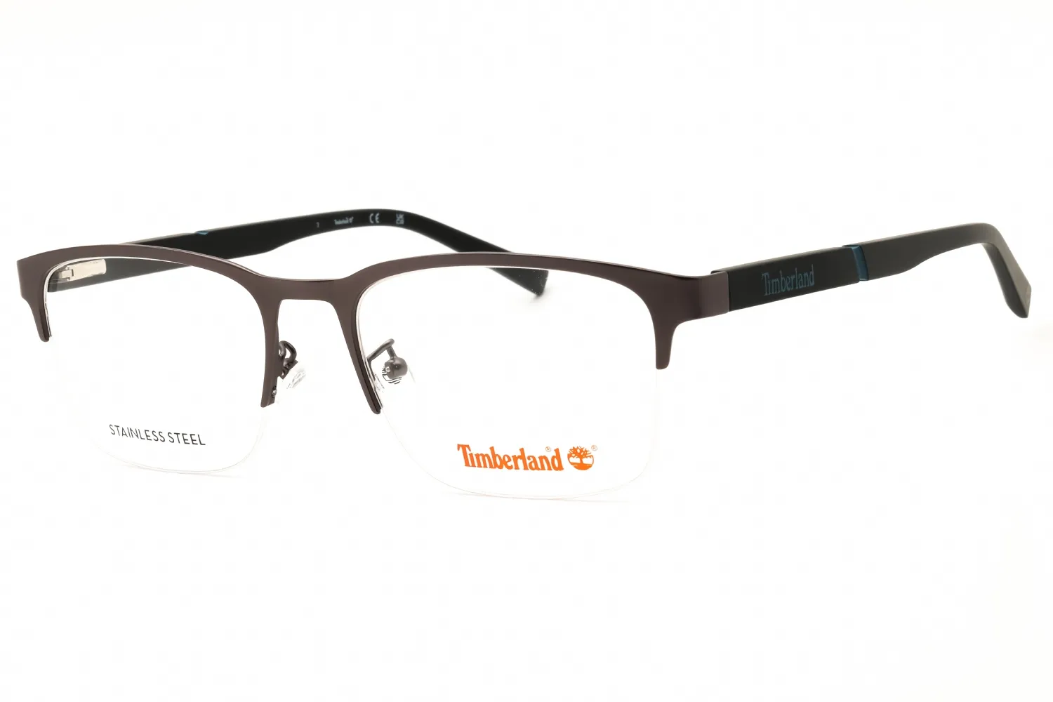Timberland TB1841-H 006 Eyeglasses Shiny Dark Nickeltin 56mm Men
