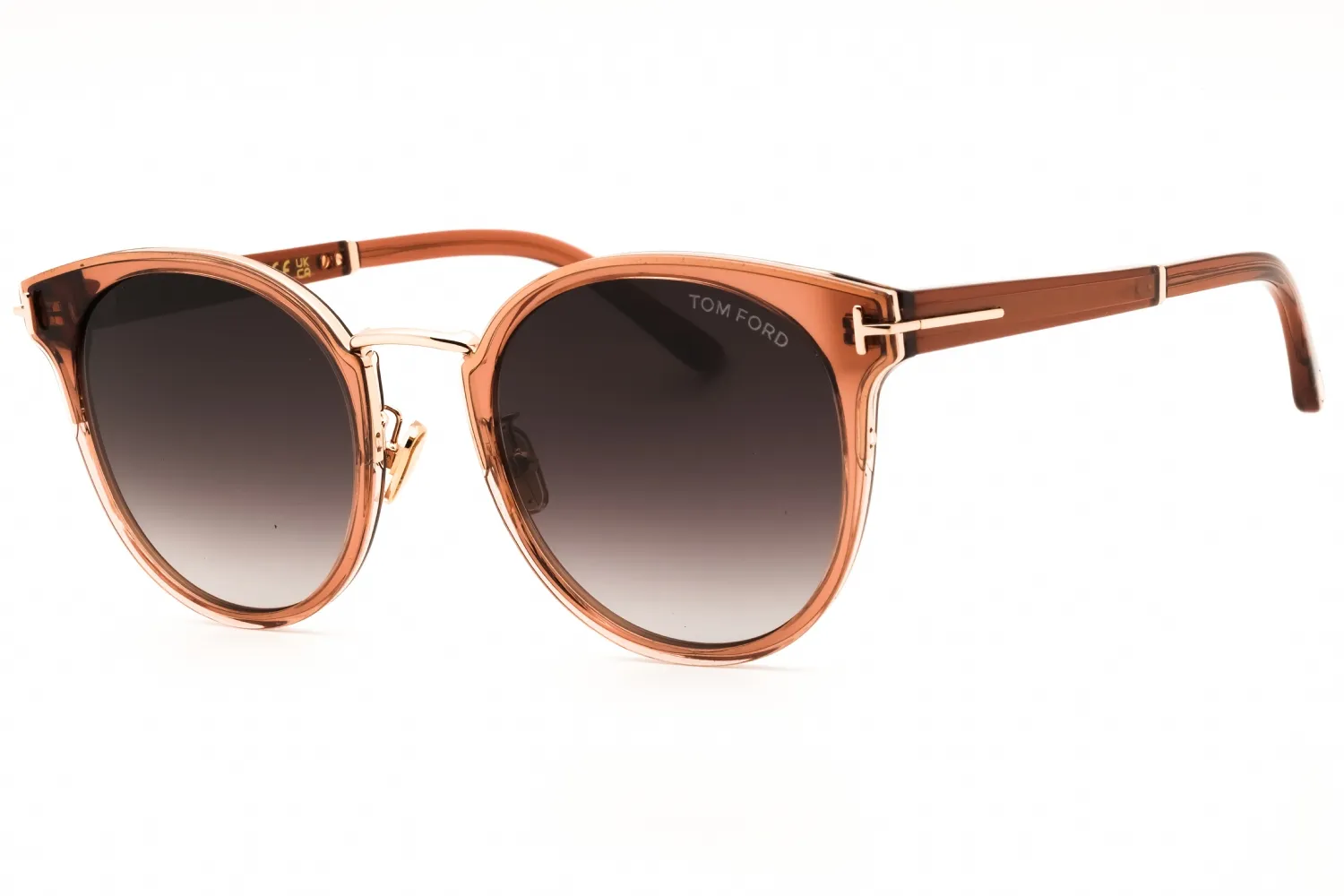 Tom Ford FT1247-K 45B Sunglasses Shiny Light Brown 54mm Women