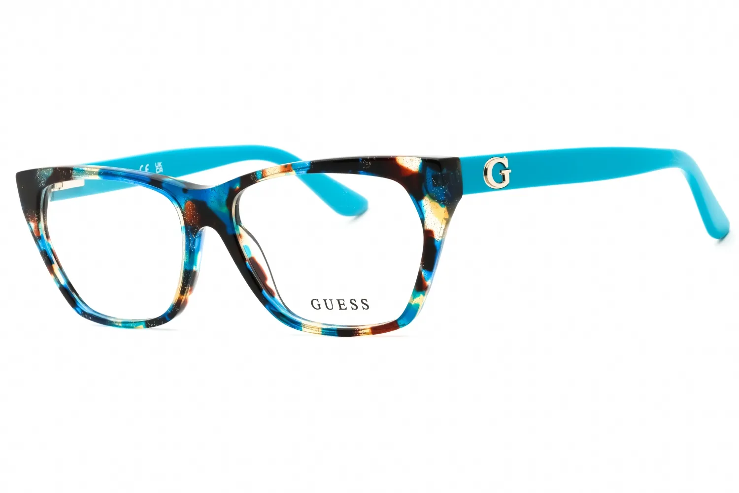 Guess GU50234 087 Eyeglasses Shiny Turquoise Women
