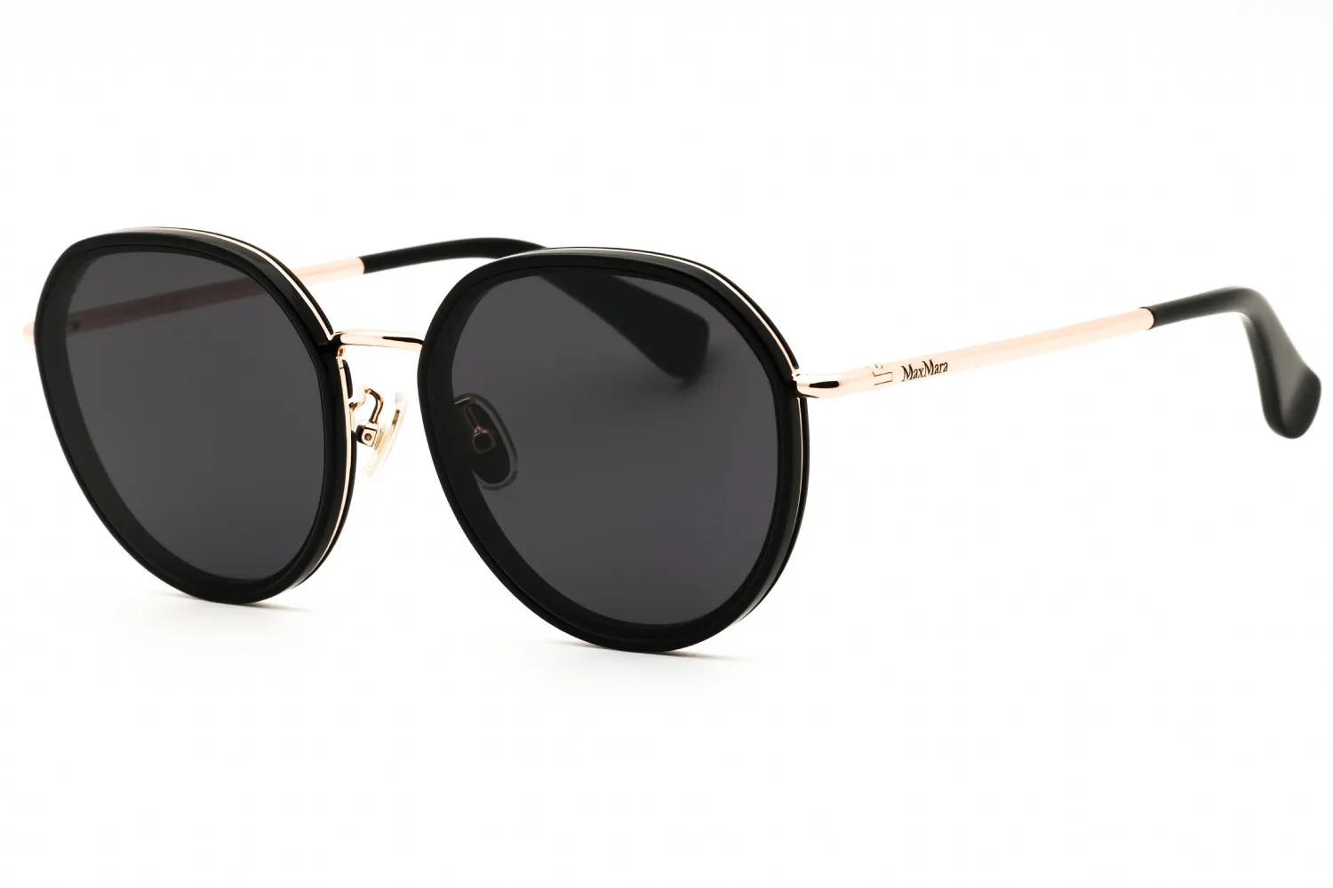 Max Mara MM0148-K 01A Sunglasses Shiny Black 57mm Women