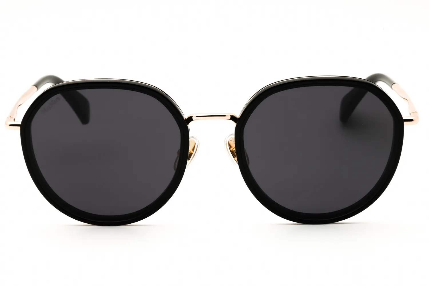 Max Mara MM0148-K 01A Sunglasses Shiny Black 57mm Women 2