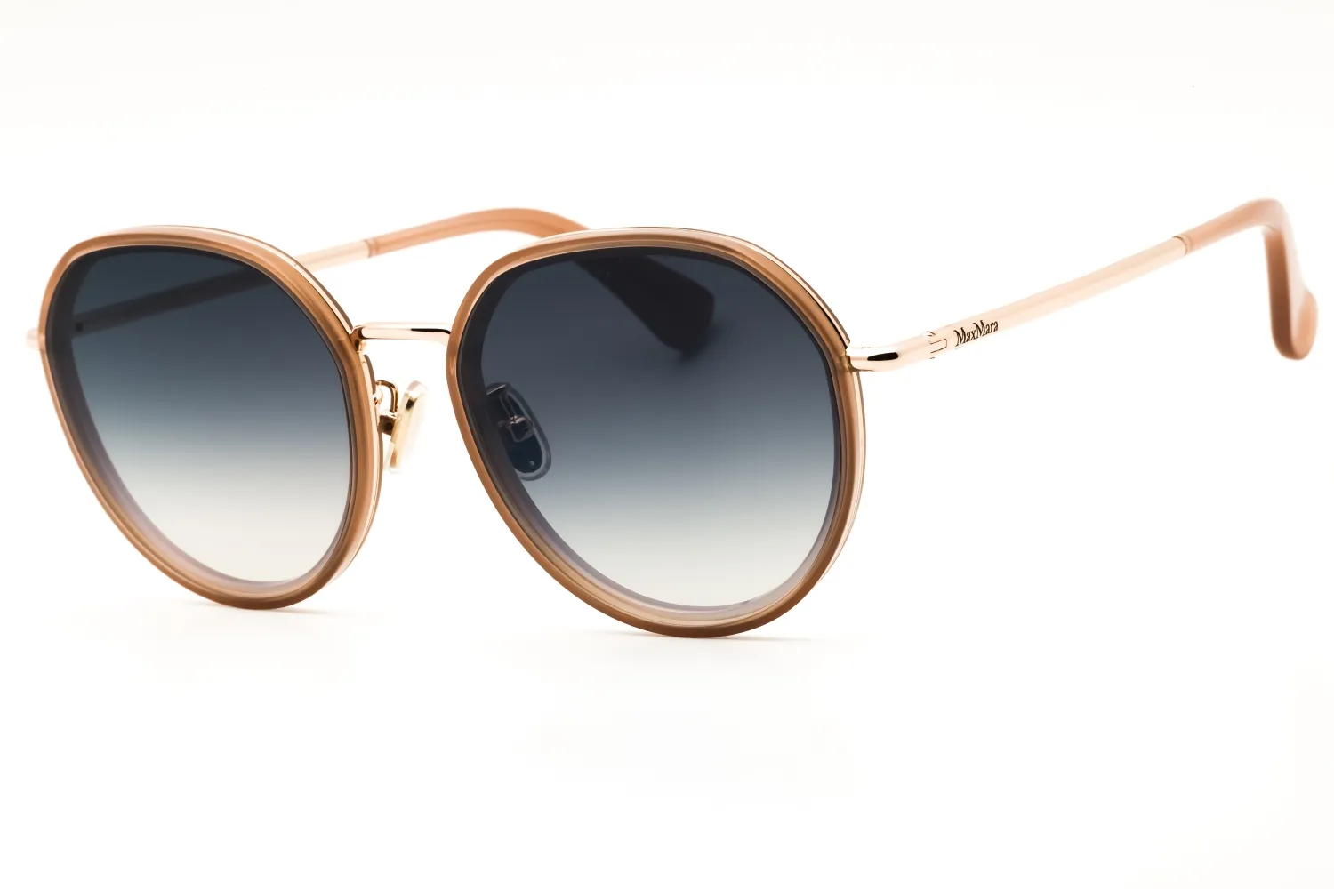 Max Mara MM0148-K 57B Sunglasses Shiny Beige 57mm Women
