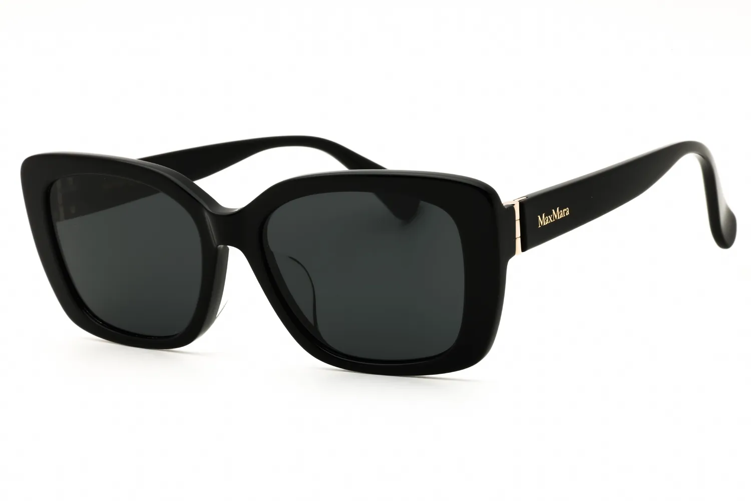 Max Mara MM0158-K 01A Sunglasses Shiny Black 55mm Women