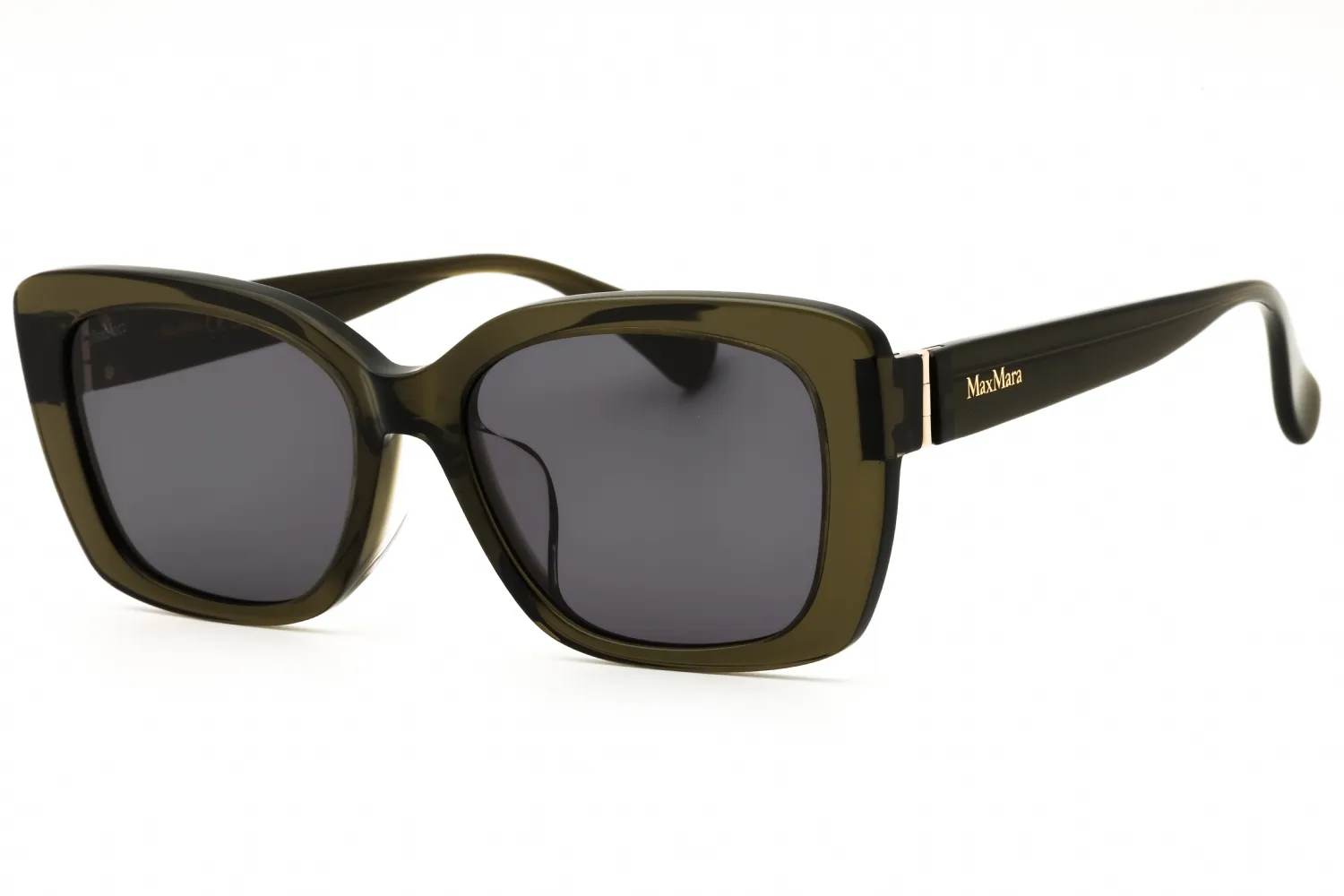 Max Mara MM0158-K 96A Sunglasses Shiny Dark Green 55mm Women