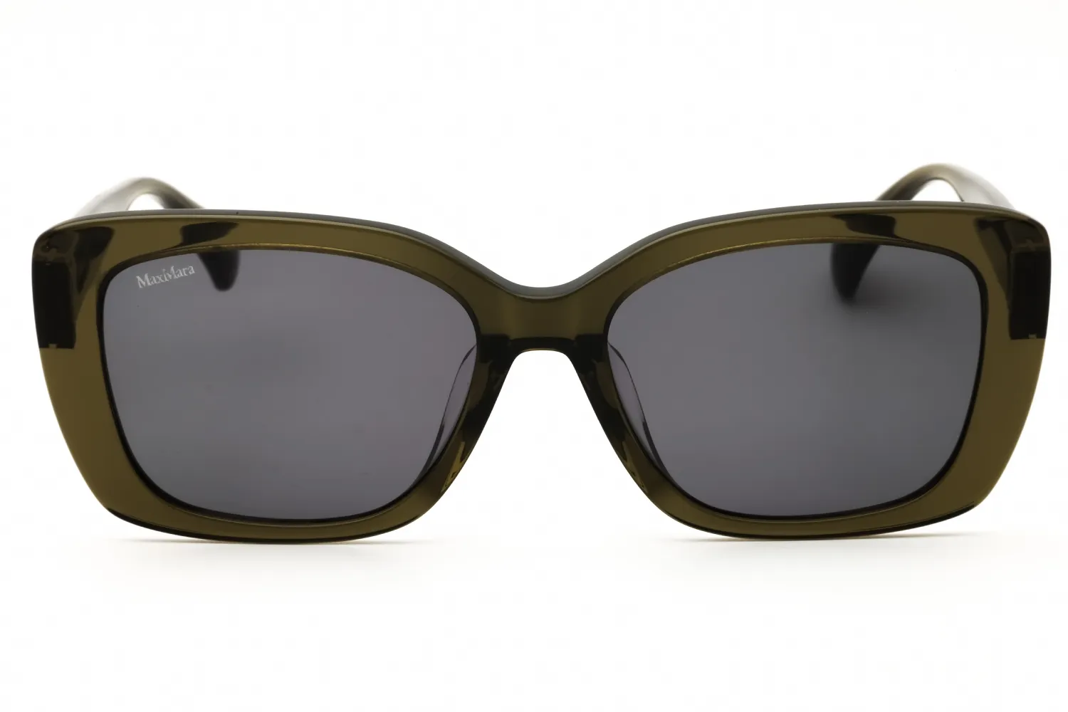 Max Mara MM0158-K 96A Sunglasses Shiny Dark Green 55mm Women 2