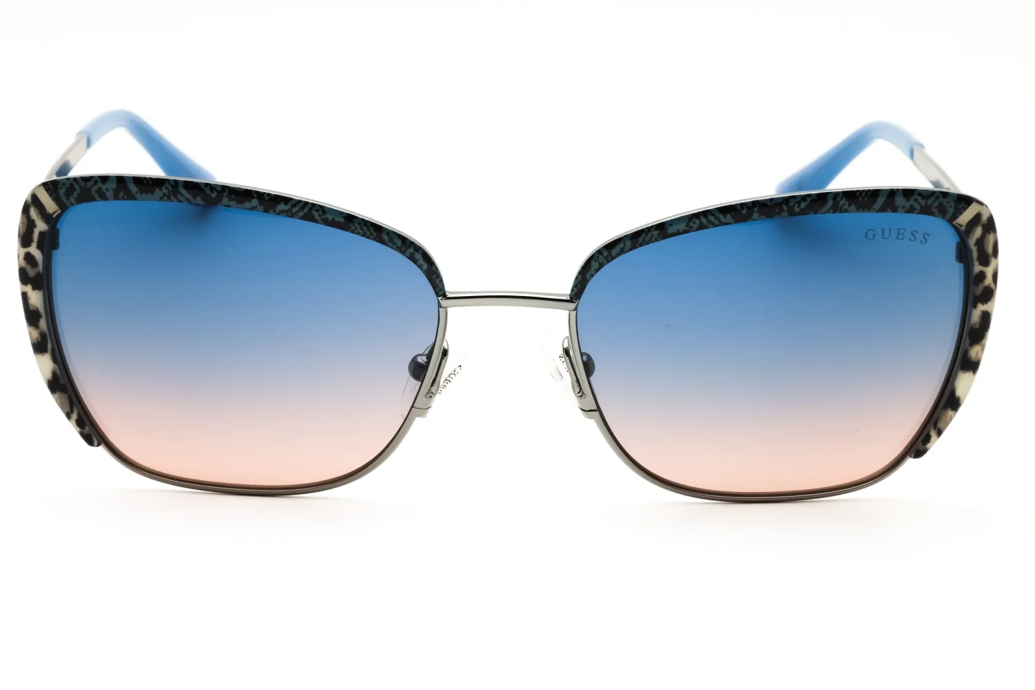 Guess GU00218 10W Sunglasses Shiny Light Nickeltin 57mm Women 2