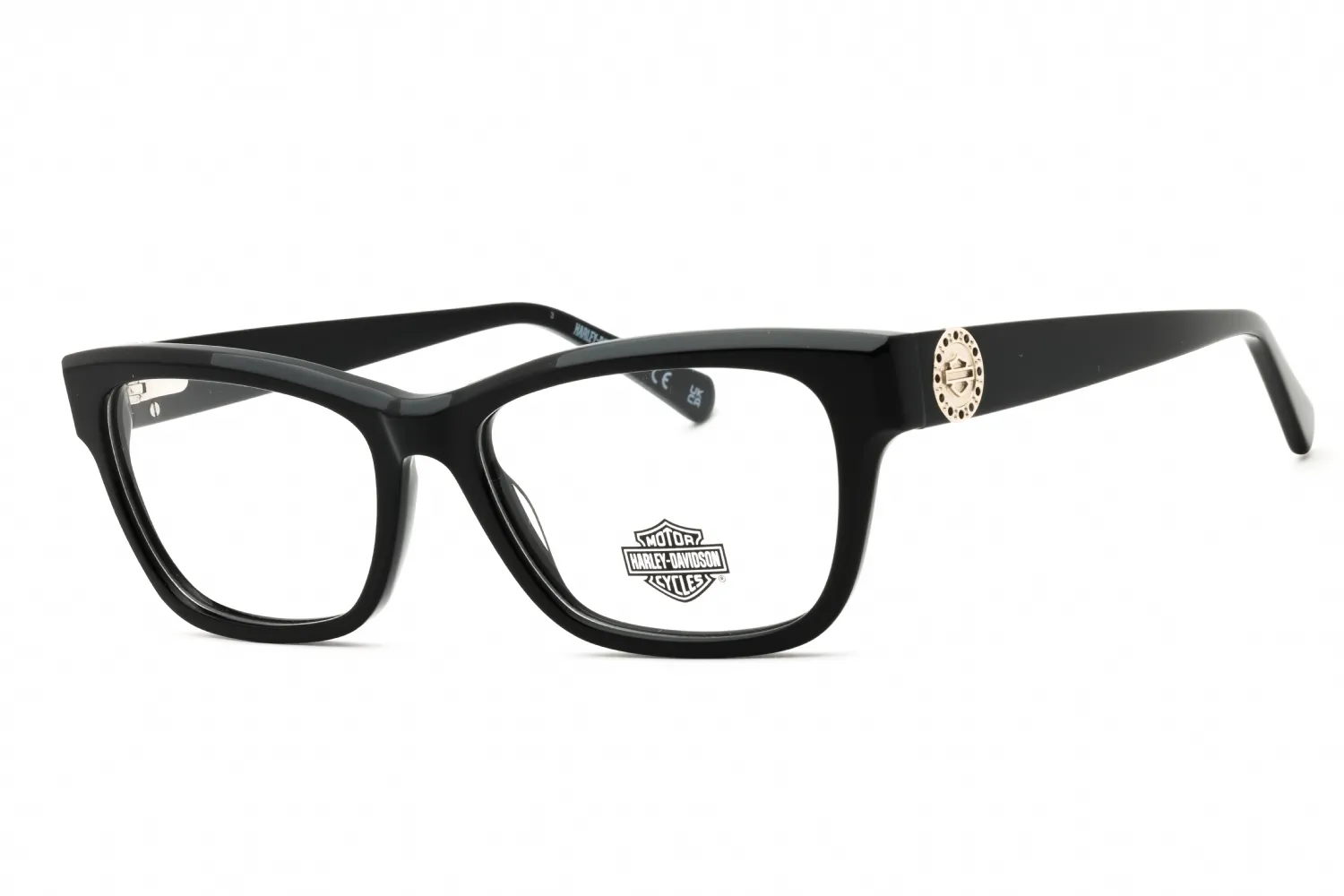 Harley Davidson HD50105 001 Eyeglasses Shiny Black 53mm Women