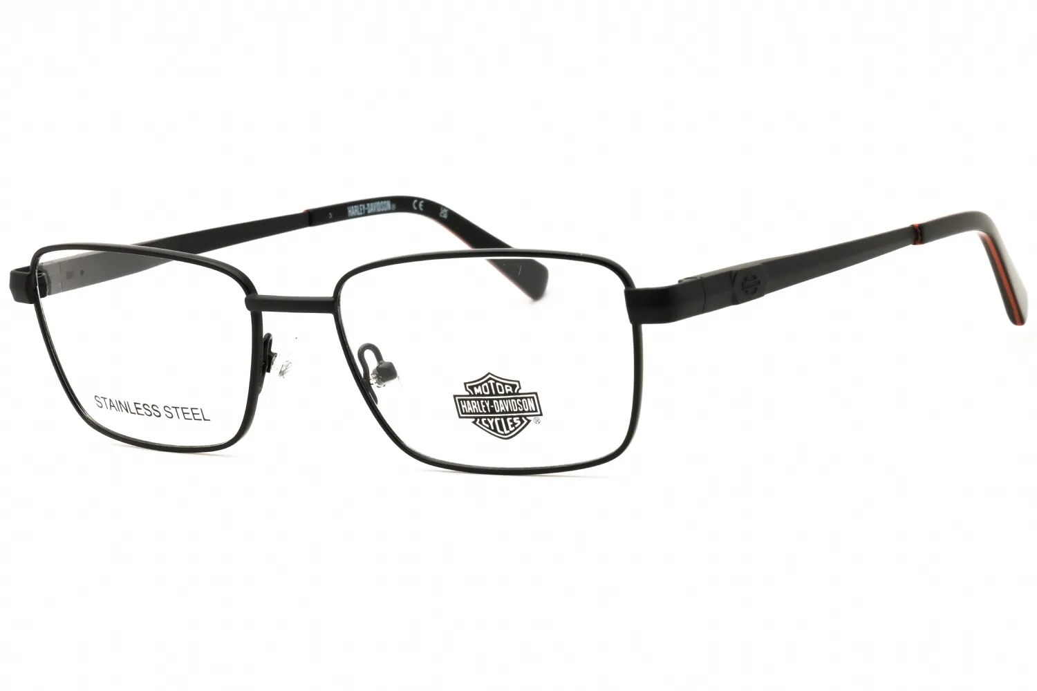 Harley Davidson HD50112 001 Eyeglasses Shiny Black 53mm Men