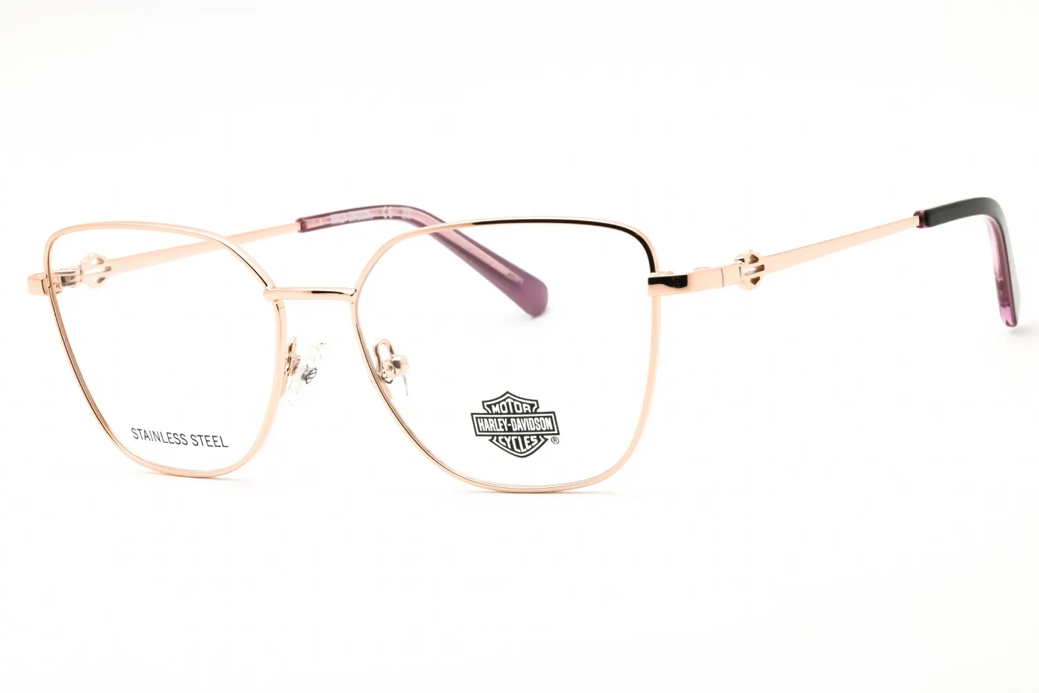 Harley Davidson HD50118 028 Eyeglasses Shiny Rose Gold 54mm Women