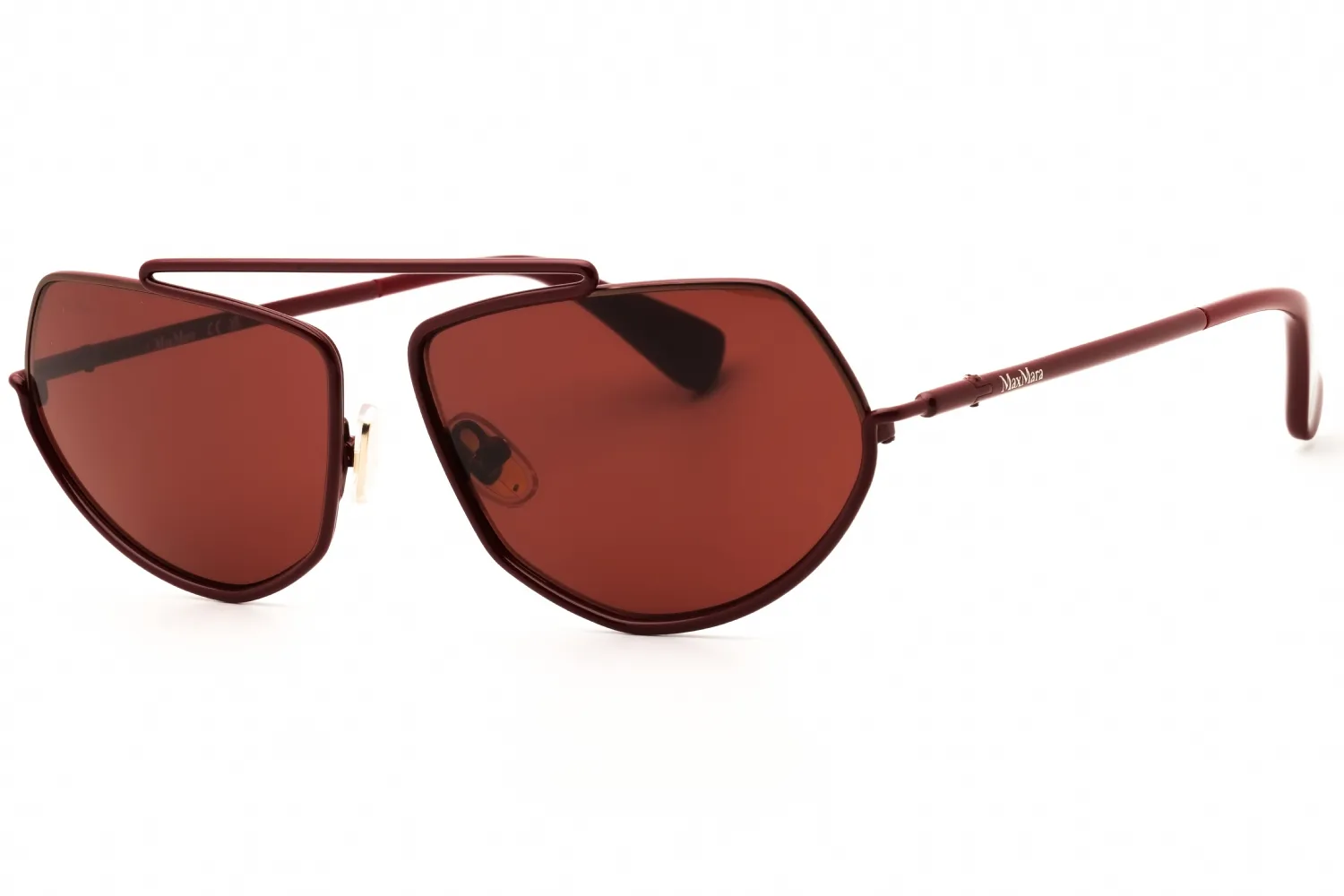Max Mara MM0165 69S Sunglasses Shiny Bordeaux 60mm Women