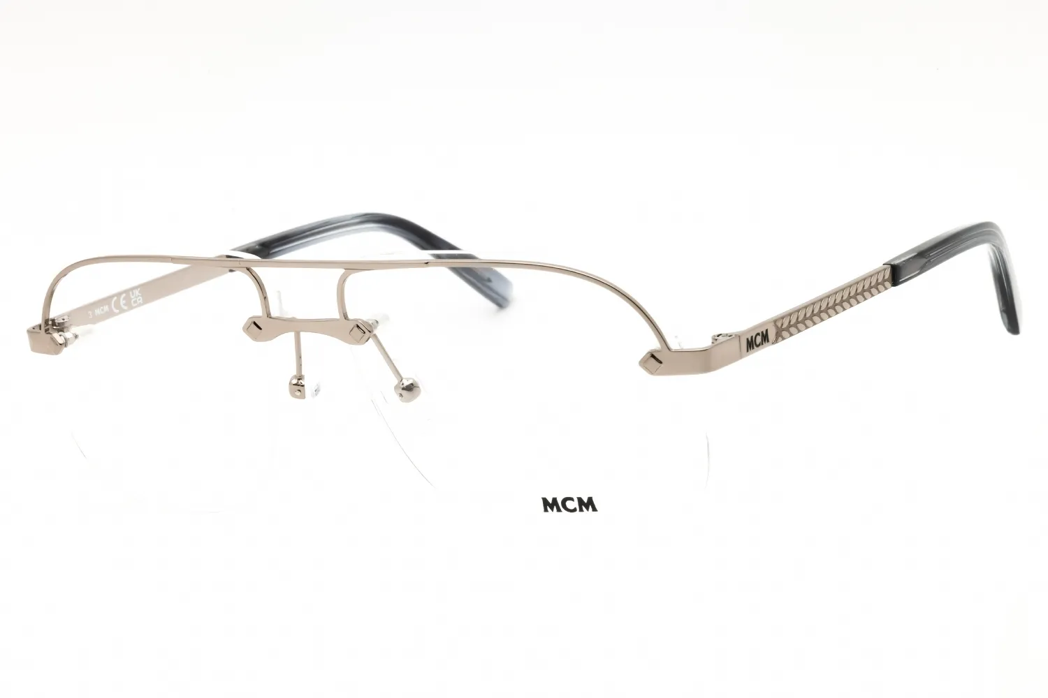 MCM MW5019-H 014 Eyeglasses Shiny Light Ruthenium 59mm Men