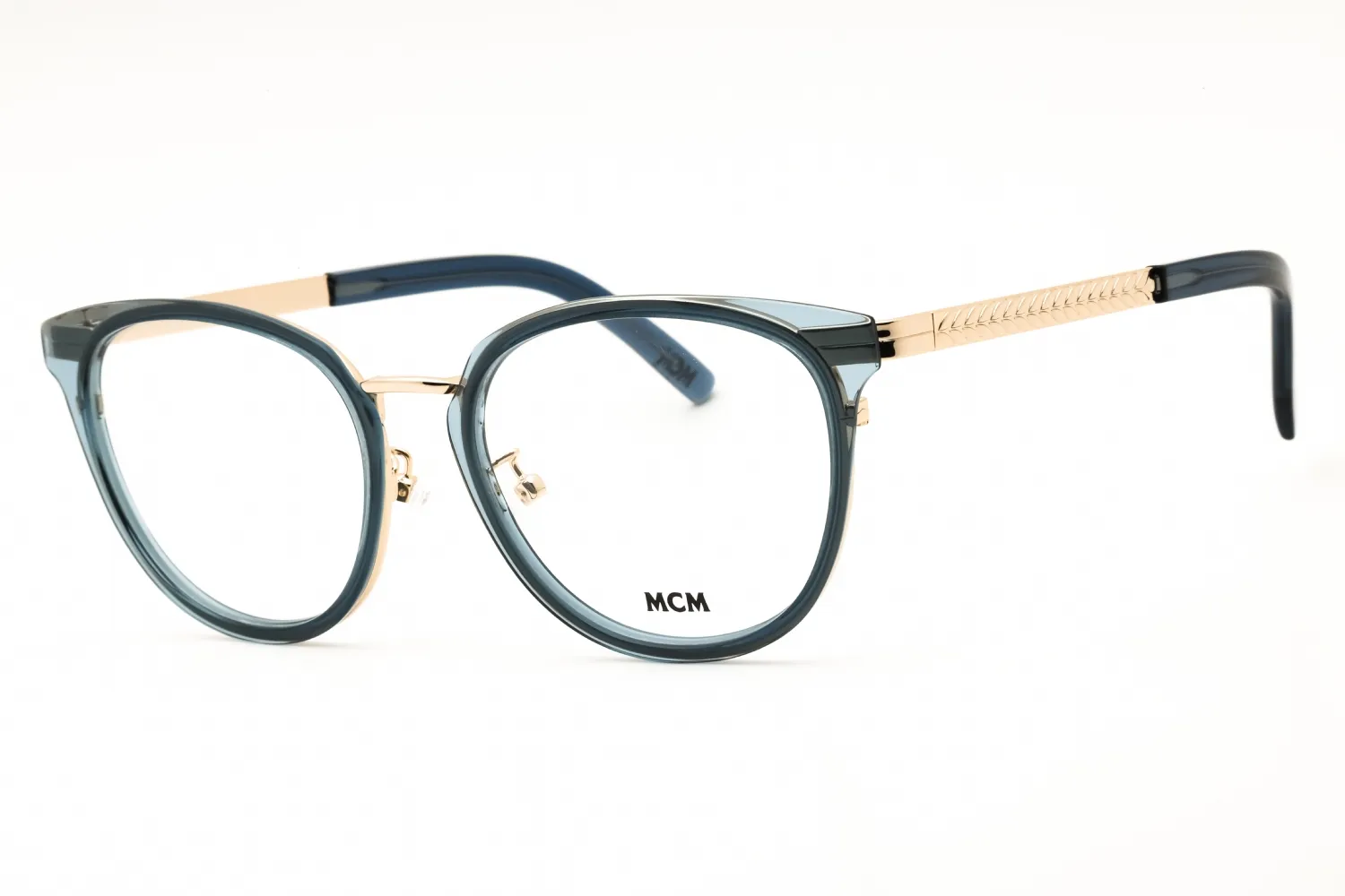 MCM MW5020-H 090 Eyeglasses Shiny Blue 53mm Women