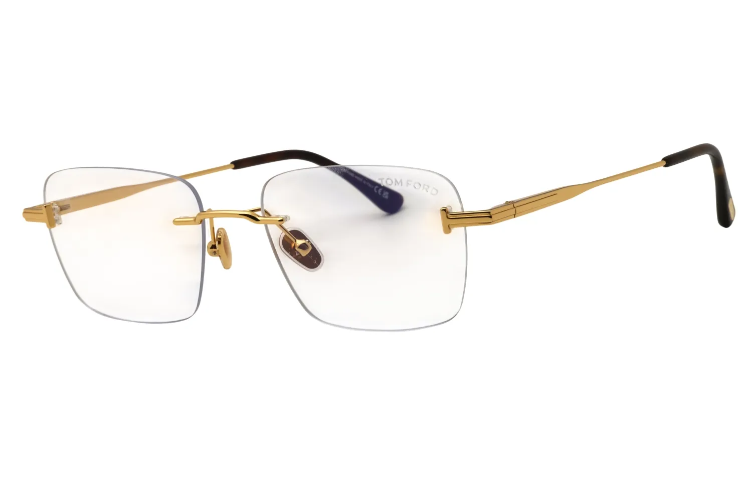 Tom Ford FT6117-B 030 Eyeglasses Shiny Deep Gold 54mm Unisex