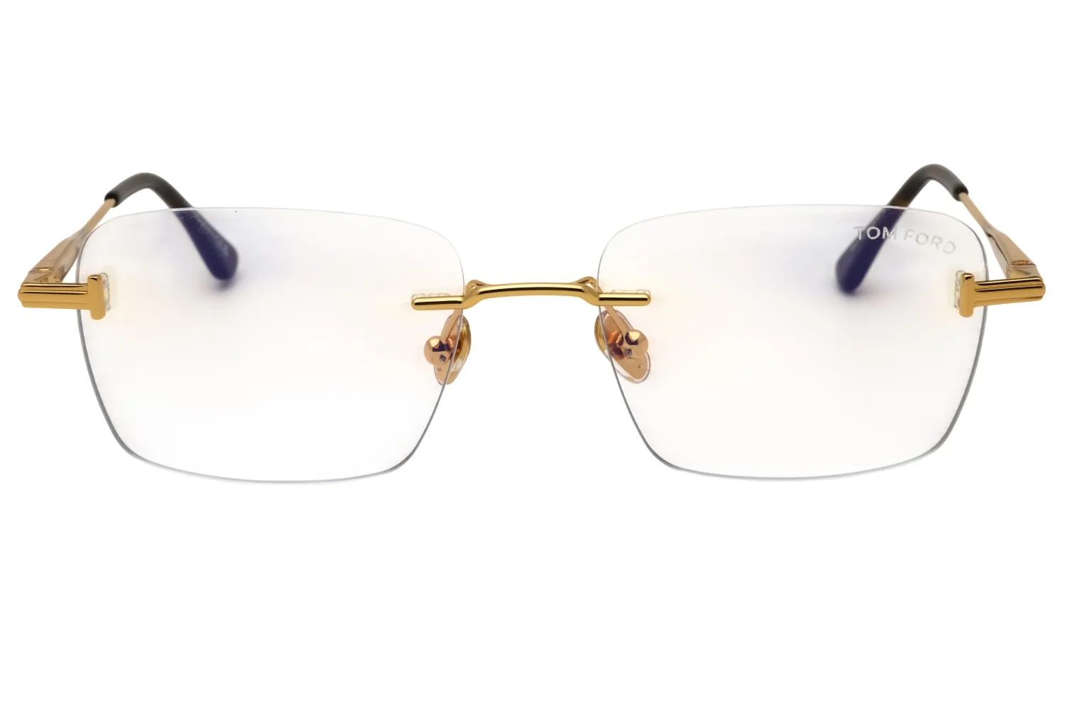 Tom Ford FT6117-B 030 Eyeglasses Shiny Deep Gold 54mm Unisex 2