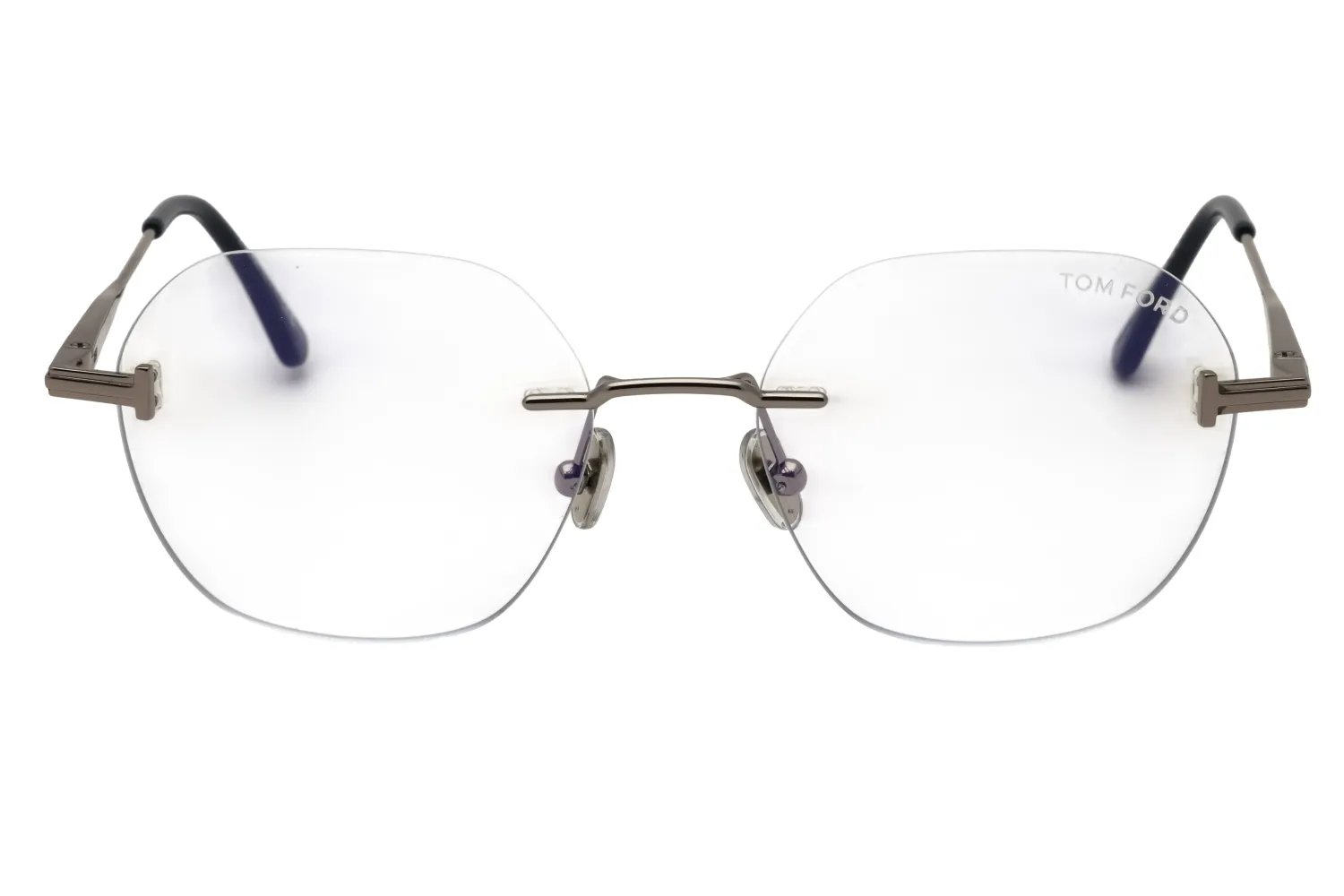 Tom Ford FT6126-B 014 Eyeglasses Shiny Light Ruthenium 52mm Men 2