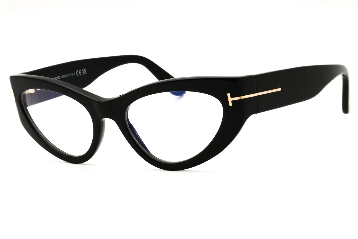 Tom Ford FT6134-B 001 Eyeglasses Shiny Black 55mm Women