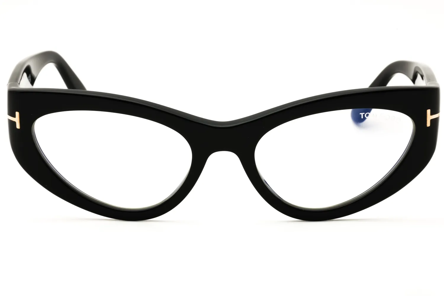 Tom Ford FT6134-B 001 Eyeglasses Shiny Black 55mm Women 2