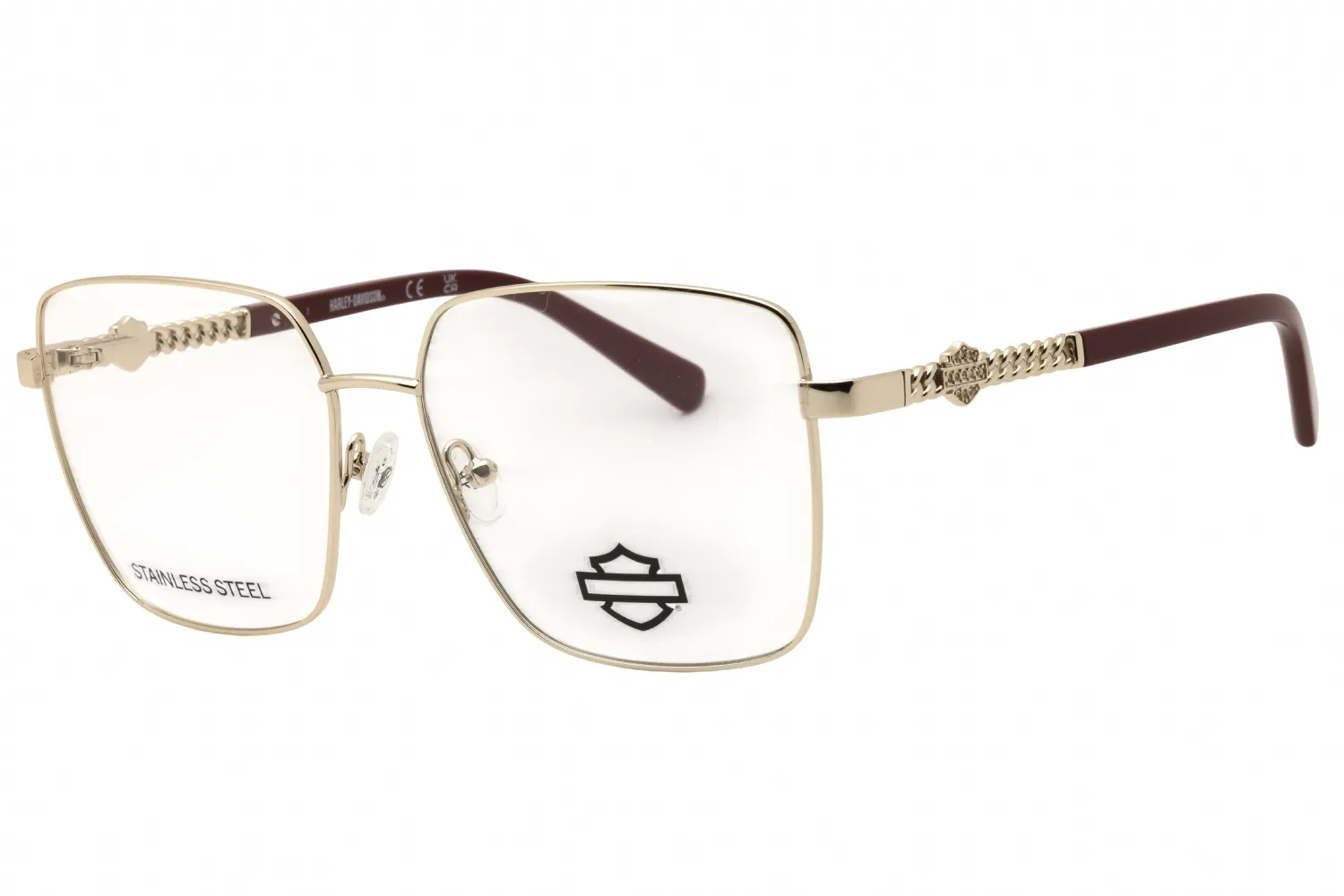 Harley Davidson HD50150 032 Eyeglasses Pale Gold 55mm Men