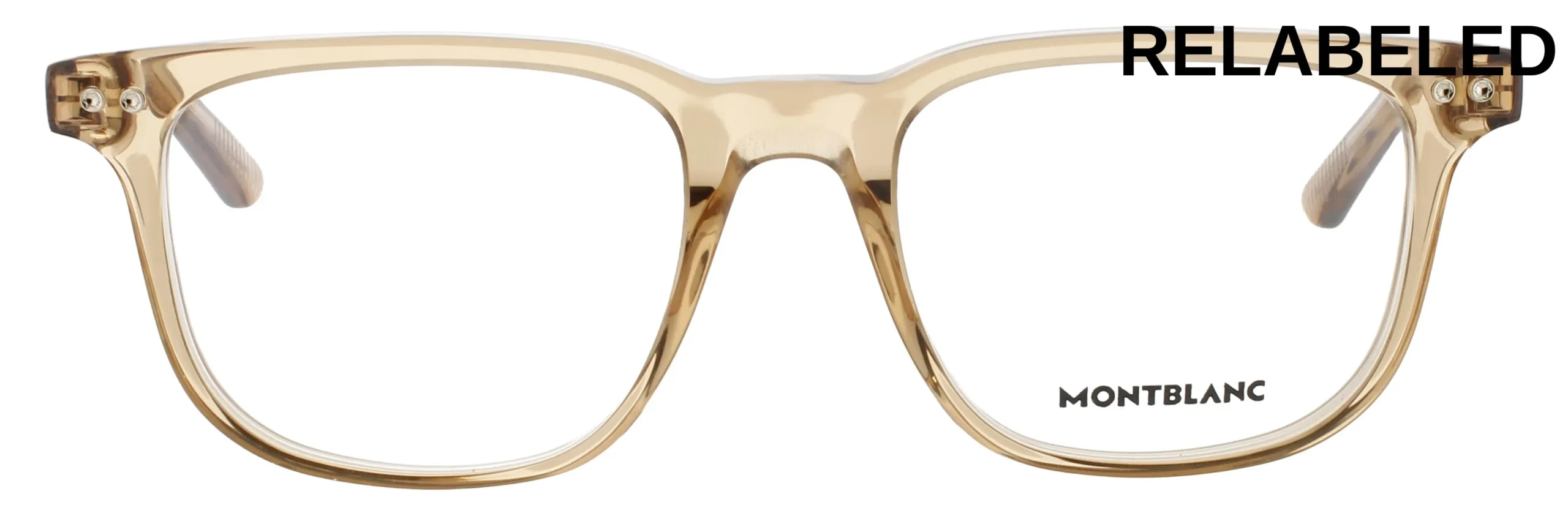 Montblanc MB0256O 008 Eyeglasses Beige 53mm Men 2