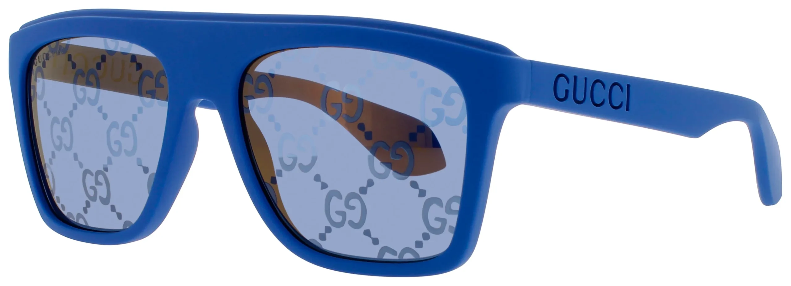 Gucci GG1570S 004 Sunglasses Blue 57mm Men