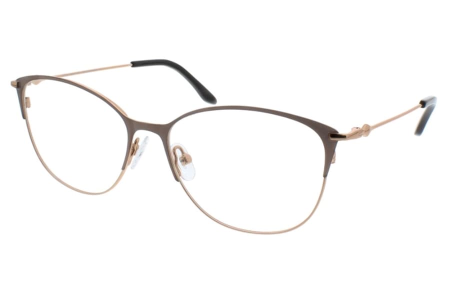 BCBGMAXAZRIA FREYA Eyeglasses Espresso Rose Gold 52mm Women