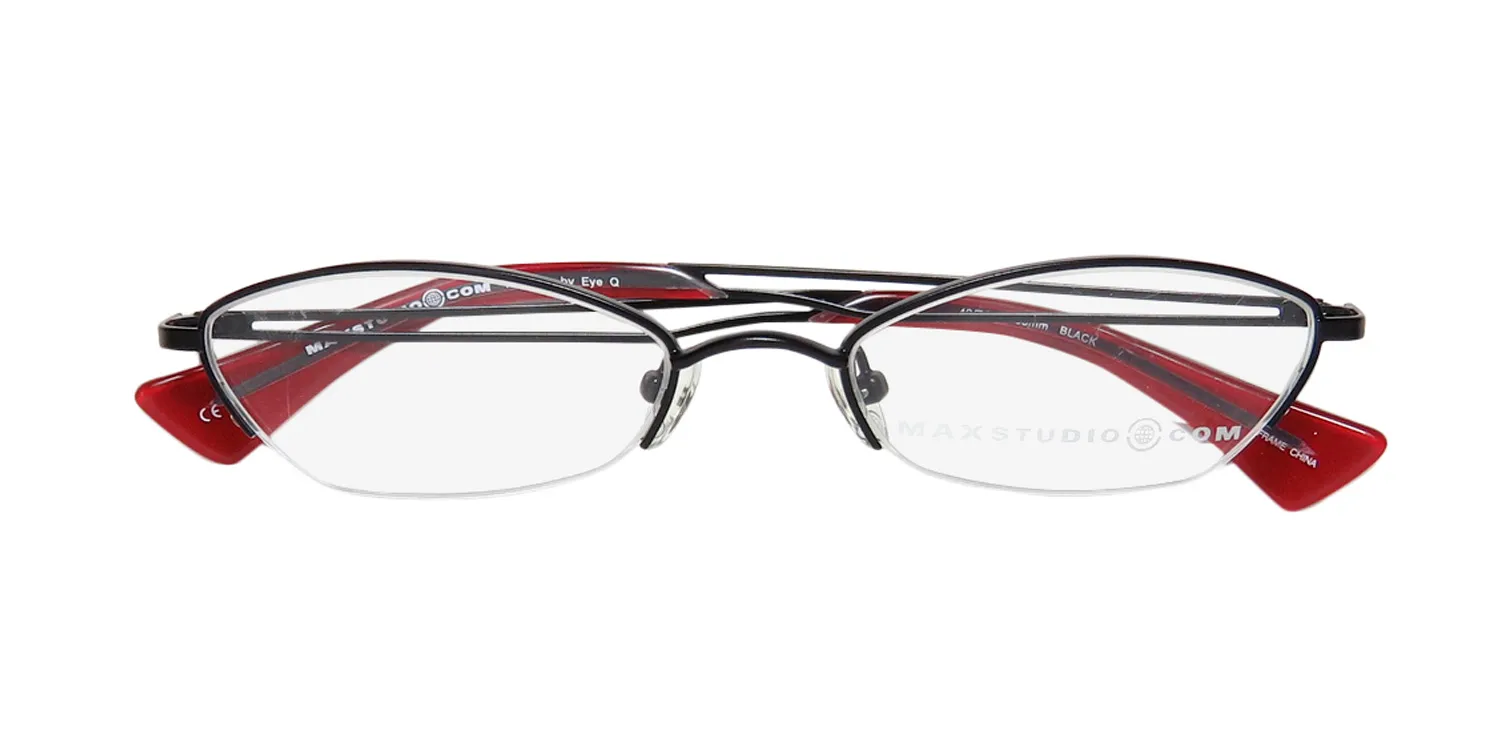 Max Studio Mx132 black Eyeglasses Black 49mm 2