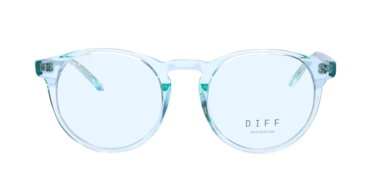 Diff Sawyer Blue Light Lens labbb Eyeglasses Lagoon Crystal 47mm Unisex 3