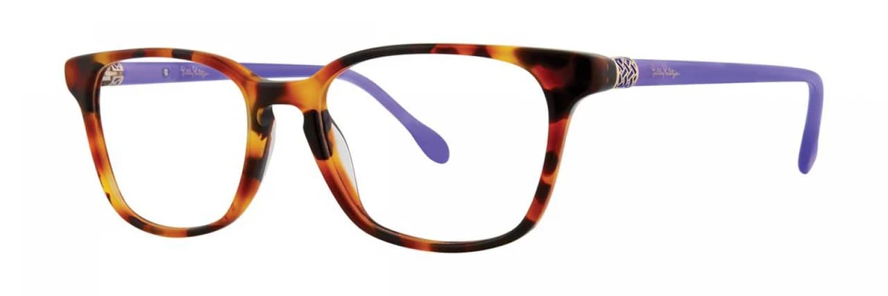 Lilly Pulitzer Willis Eyeglasses Tiger Tortoise 49mm Women
