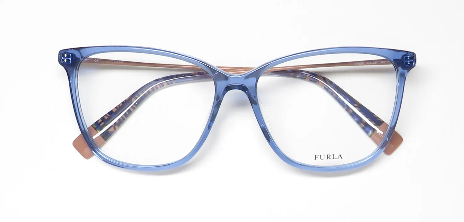 Furla Vfu200 0u11 Eyeglasses Transparent Blue 54mm 2
