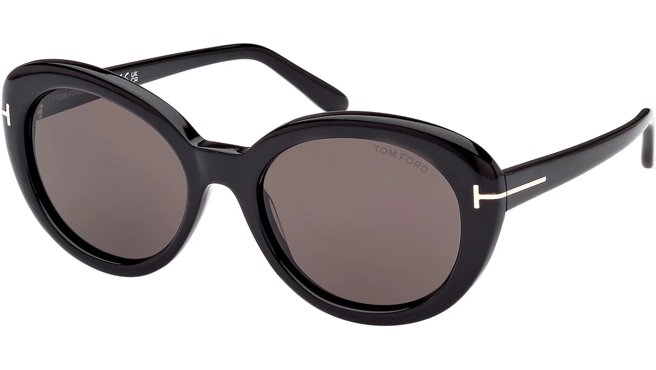 Tom Ford FT1009 01A Sunglasses Shiny Black 55mm Women