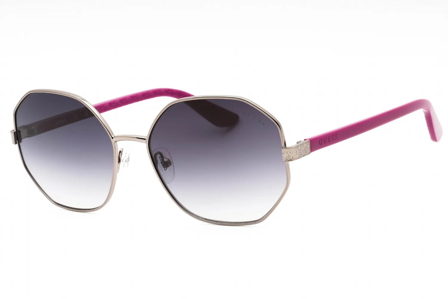 Guess GU7880-H 10B Sunglasses Shiny Light Nickeltin 58mm Women