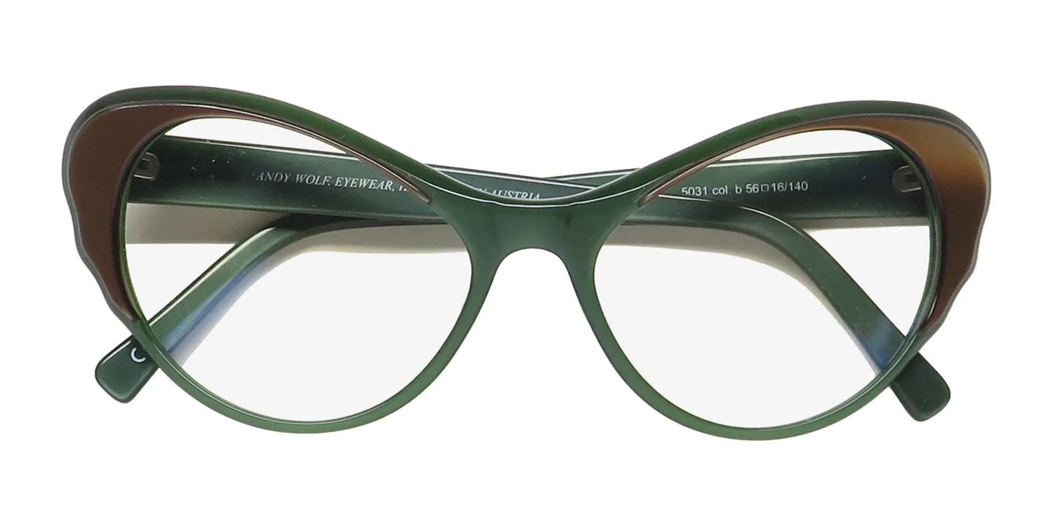 Andy Wolf 5031 b Eyeglasses Green 56mm 2