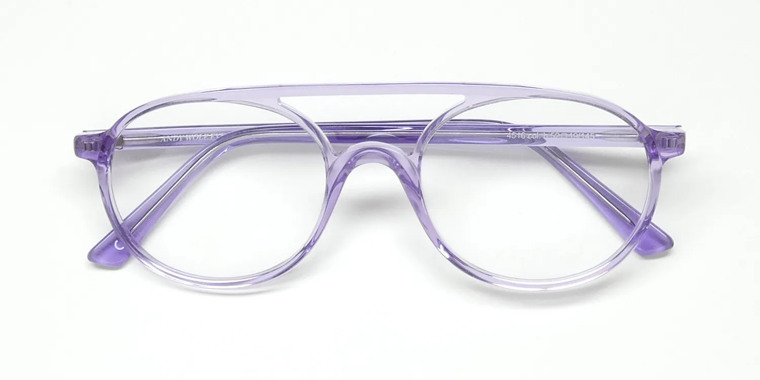 Andy Wolf 4516 b Eyeglasses Purple Crystal 52mm 2