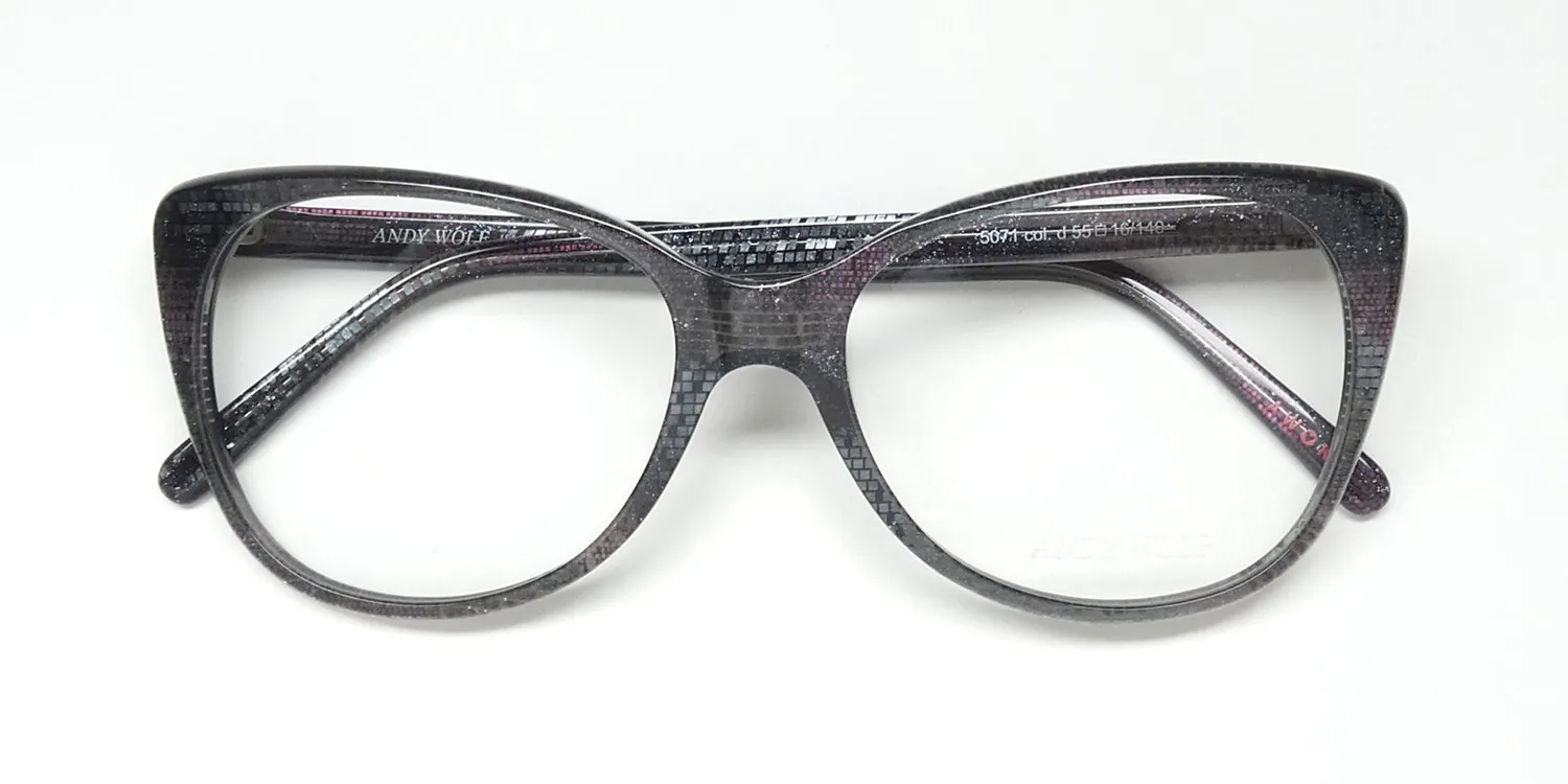 Andy Wolf 5071 d Eyeglasses Gray Glitter 55mm 2