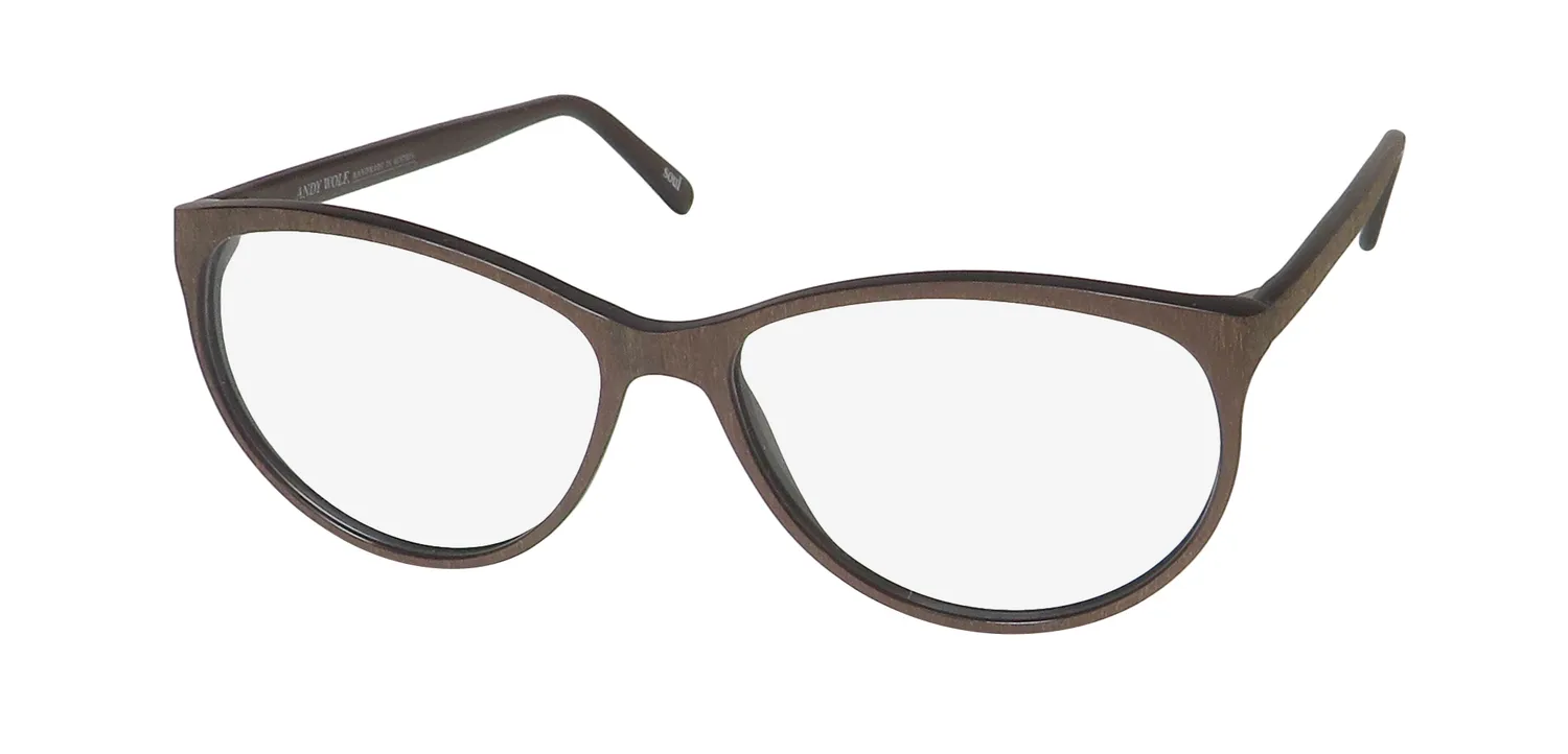 Andy Wolf 5055 h Eyeglasses Brown Wood Print 56mm