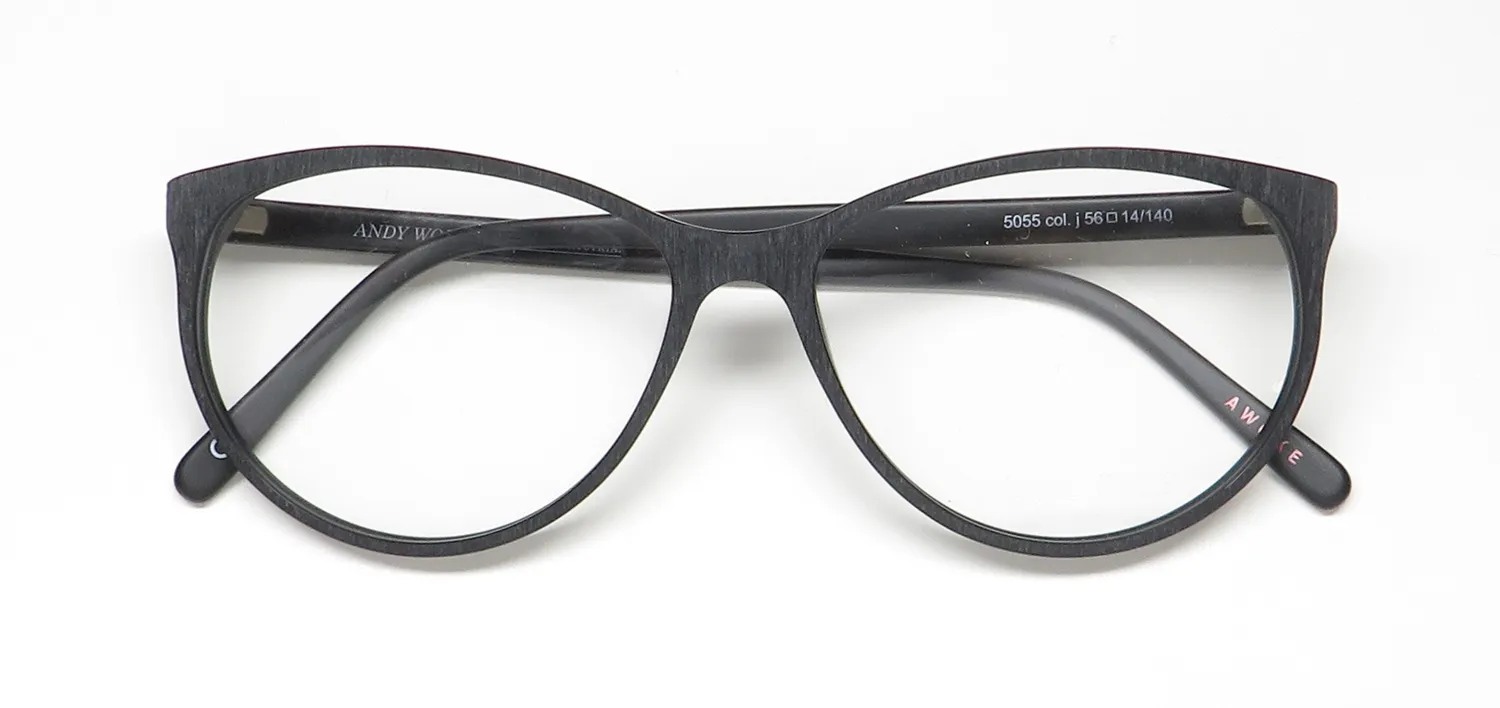 Andy Wolf 5055 j Eyeglasses Grey Wood Print 56mm 2