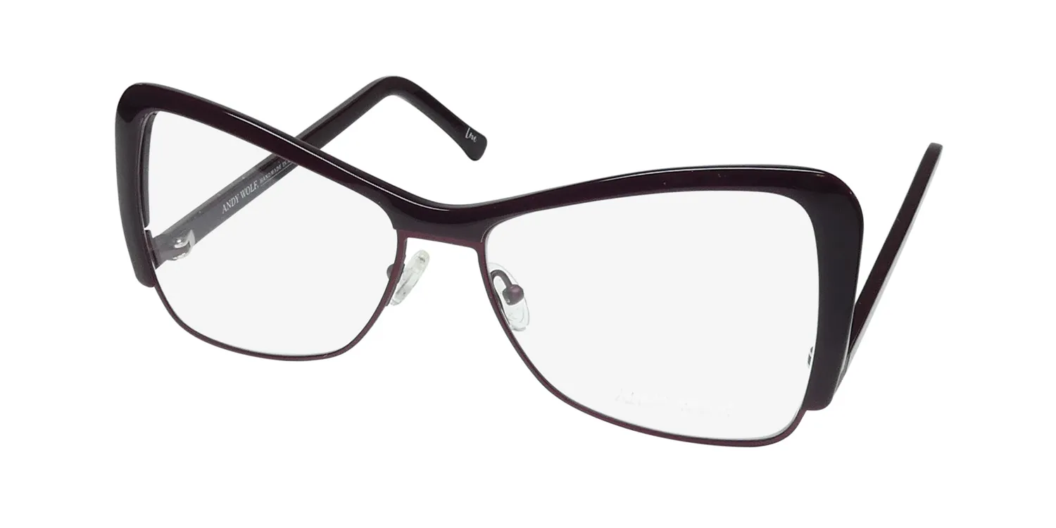 Andy Wolf 5083 e Eyeglasses Burgundy 56mm