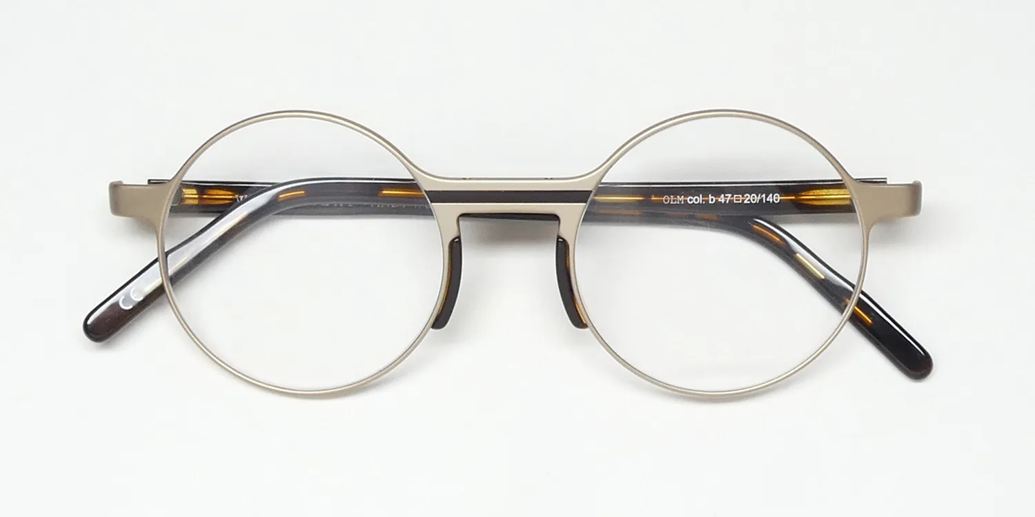 Andy Wolf Olm b Eyeglasses Matte Gold 47mm Unisex 2
